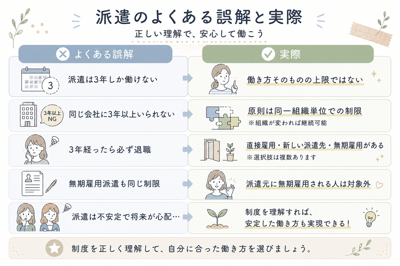 よくある誤解と実態