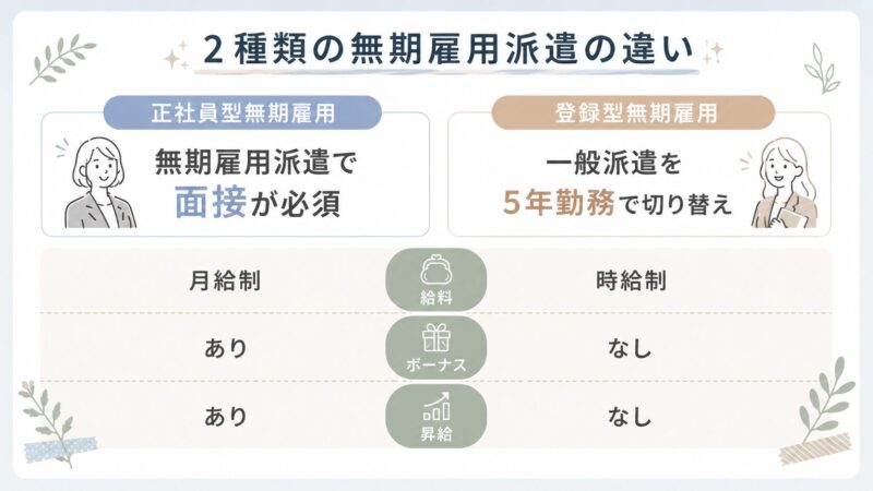 無期雇用派遣は2種類ある