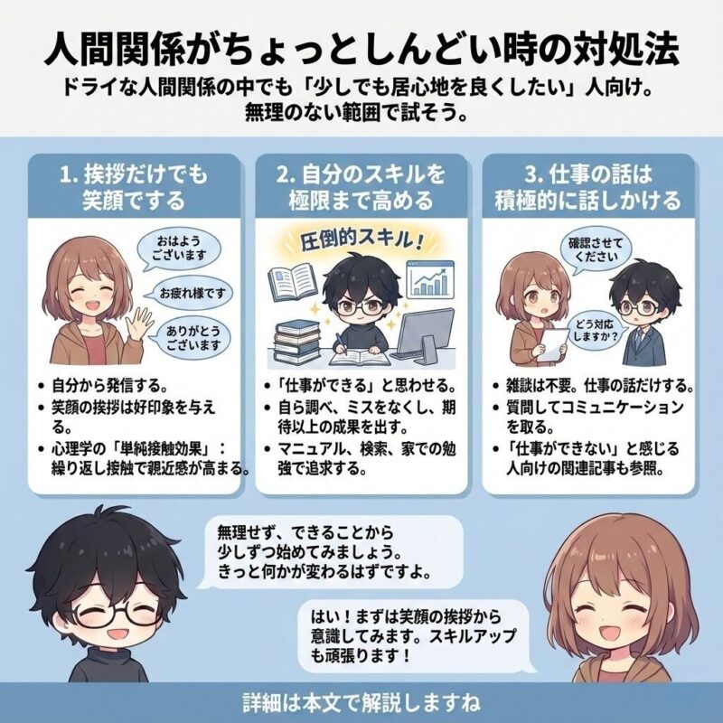 人間関係がちょっとしんどい時の対処法