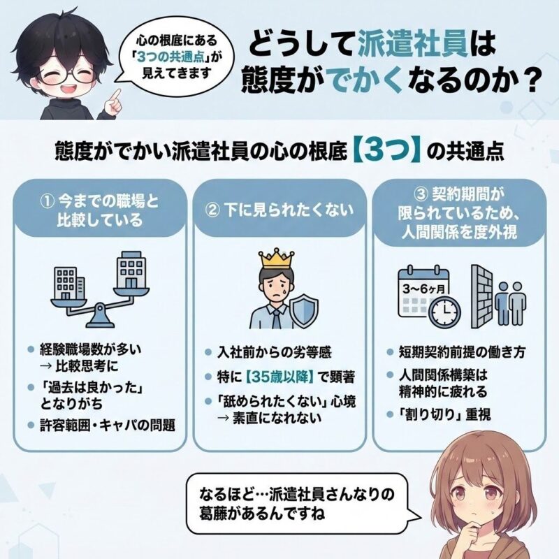 どうして派遣社員は態度がでかくなるのか?