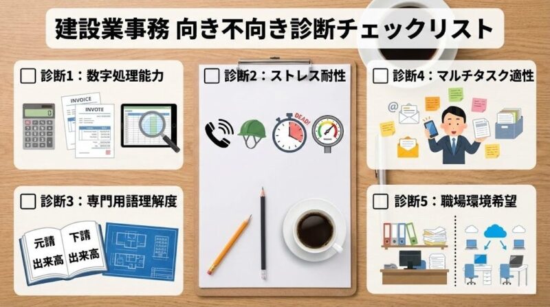 建設業事務の向き不向き｜診断チェックリスト