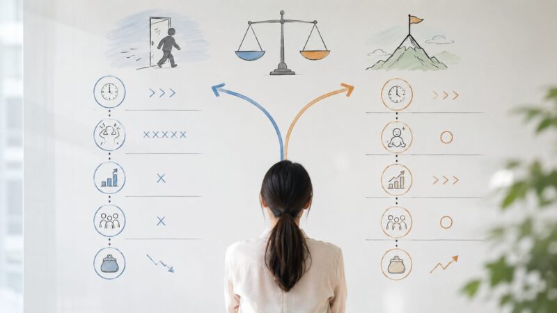 1年で辞める人との違いは?早く辞めるべきかの判断軸