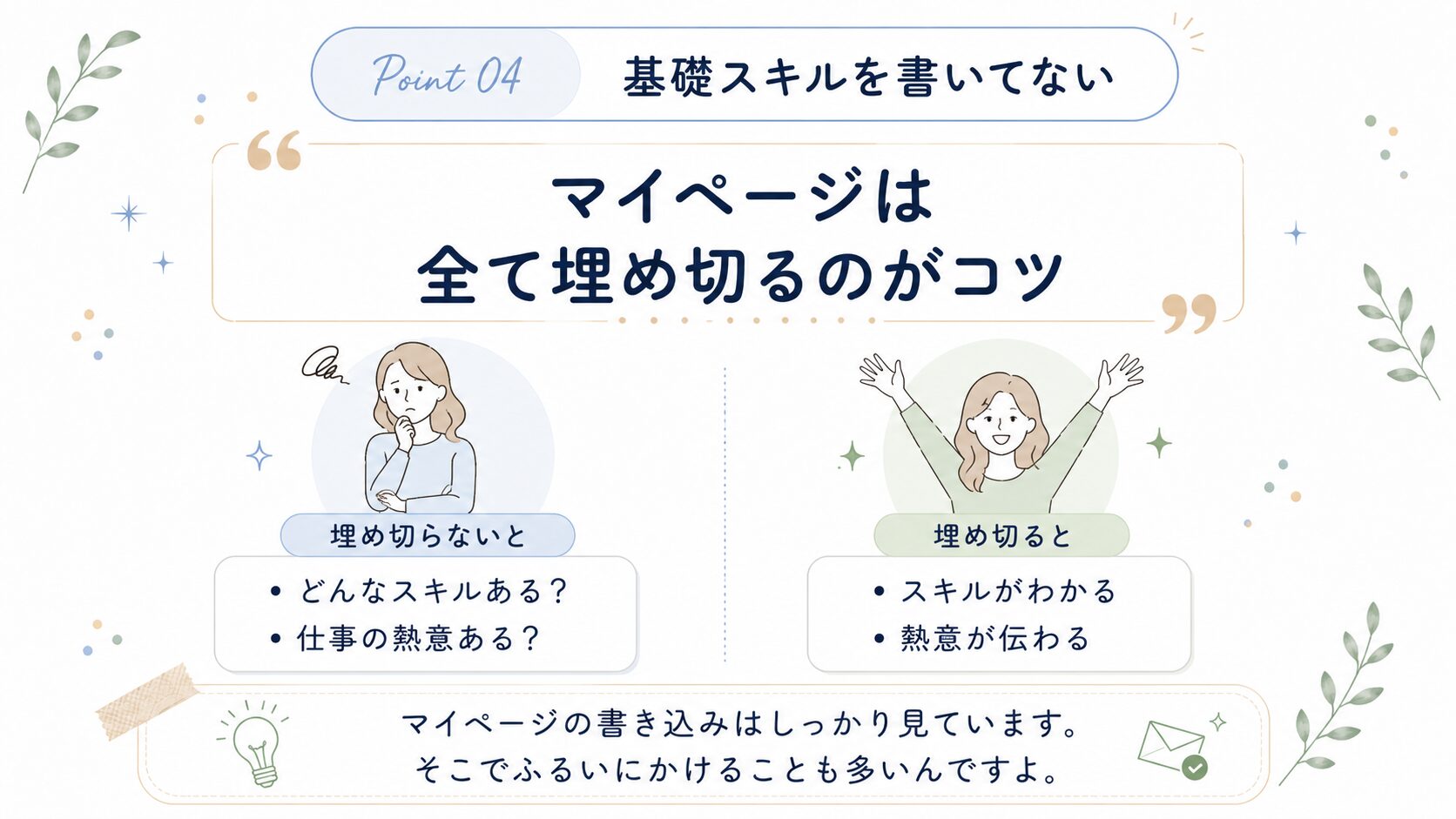 基礎スキルを職歴に書いていない